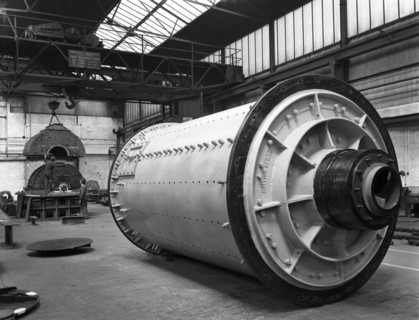 A British Reema ball mill prior to installation, Sheffield, South Yorkshire, 1963.  Artist: Michael Walters