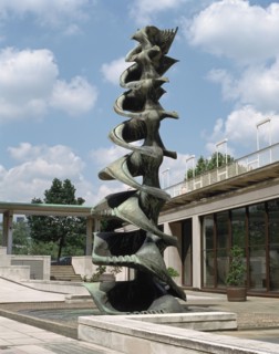 Fountain, courtyard of the Shell Centre, London.