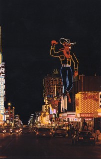 Fremont Street at night, Las Vegas, Nevada, USA, 1968. Artist: Unknown