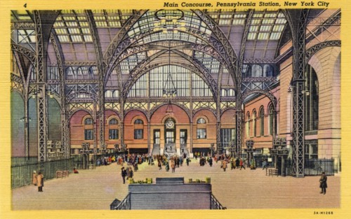 Main concourse, Pennsylvania Station, New York City, New York, USA, 1933. Artist: Unknown