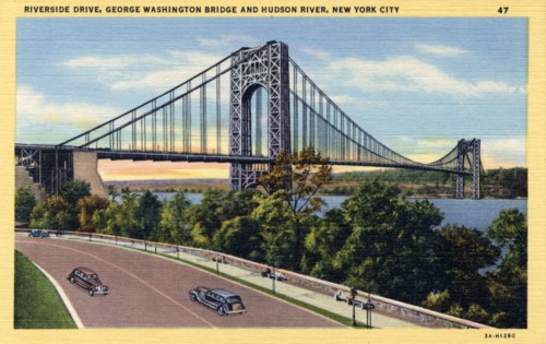 Riverside Drive and the George Washington Bridge, New York City, New York, USA, 1933. Artist: Unknown