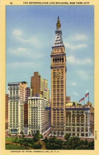The Metropolitan Life Tower, New York City, New York, USA, 1933. Artist: Unknown
