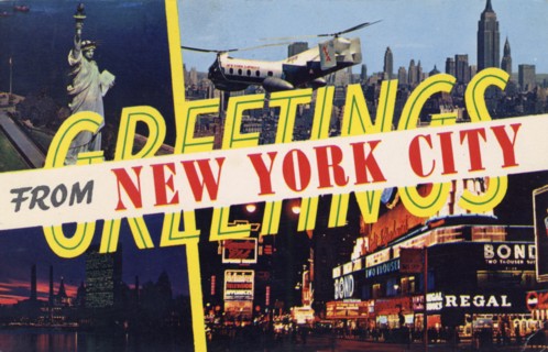 'Greetings from New York City', postcard, 1961. Artist: Unknown