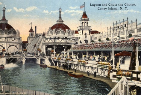 Lagoon and Chute the Chutes, Coney Island, New York City, New York, USA, 1916. Artist: Unknown