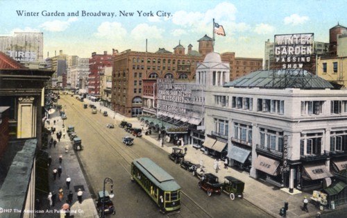 Winter Garden and Broadway, New York City, New York, USA, 1916. Artist: Unknown