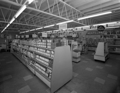Barnsley Co-op, interior of the Jump Branch, near Barnsley, South Yorkshire, 1961.  Artist: Michael Walters