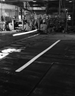 Rolling steel, J Beardshaw & Sons, Sheffield, South Yorkshire, 1963. Artist: Michael Walters