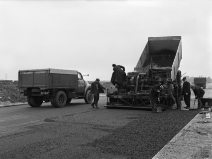 A Bedford A3S tipper on the site of Manvers coal prep plant, South Yorkshire, 1955. Artist: Michael Walters