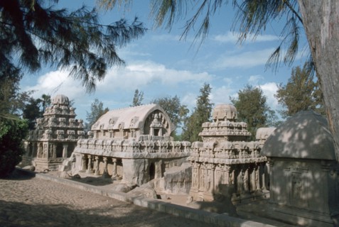 Five Rathas, Mahabalipuram, Tamil Nadu, India.