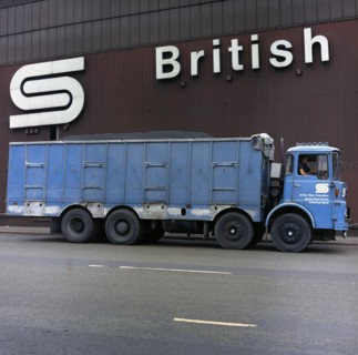 British Steel lorry at a Sheffield foundry, South Yorkshire, 1972. Artist: Michael Walters