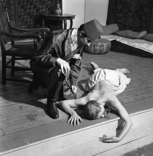 A scene from the Terence Rattigan play, Ross, Worksop College, Nottinghamshire, 1963.  Artist: Michael Walters