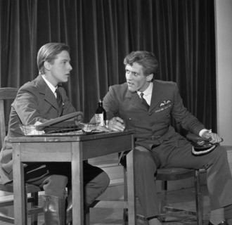 A scene from the Terence Rattigan play, Ross, Worksop College, Nottinghamshire, 1963.  Artist: Michael Walters
