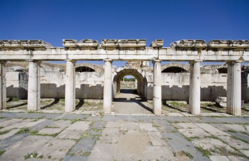 The theatre at Aphrodisias, Turkey. Artist: Samuel Magal