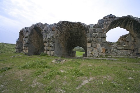 The theatre at Chemtou, Tunisia. Artist: Samuel Magal