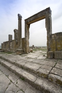 A temple in Dougga (Thugga), Tunisia. Artist: Samuel Magal