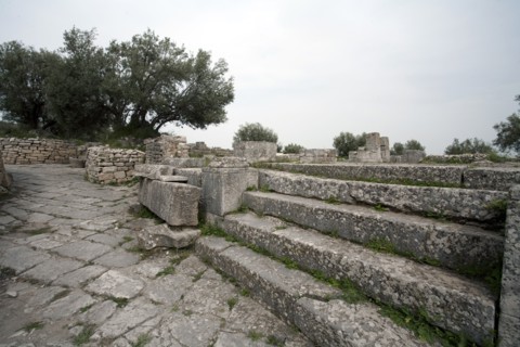 A temple in Dougga (Thugga), Tunisia. Artist: Samuel Magal