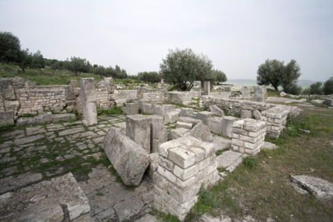 A temple in Dougga (Thugga), Tunisia. Artist: Samuel Magal