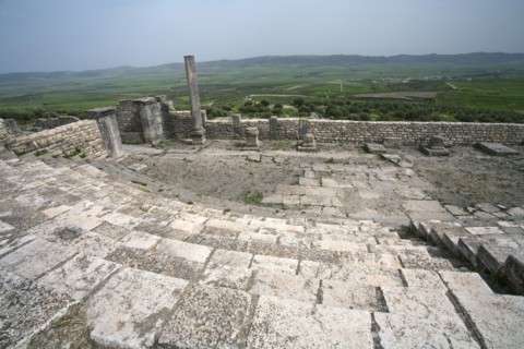 The auditorium (small theatre) at Dougga (Thugga), Tunisia. Artist: Samuel Magal