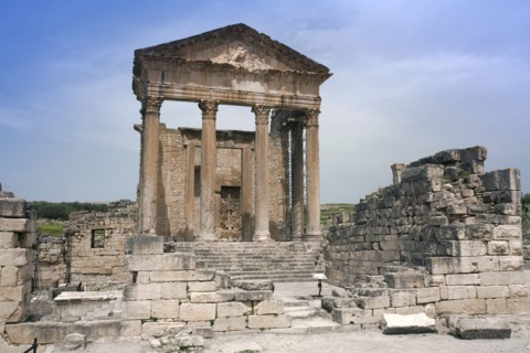 The Capitolium at Dougga (Thugga), Tunisia. Artist: Samuel Magal