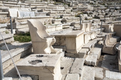The Theatre of Dionysus, The Acropolis, Athens, Greece. Artist: Samuel Magal