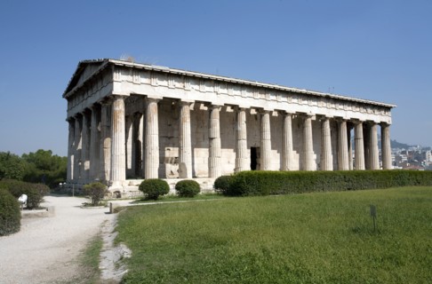 The Temple of Hephaistos in the Greek Agora in Athens, Greece. Artist: Samuel Magal