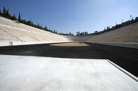 A Roman stadium, Athens, Greece. Artist: Samuel Magal