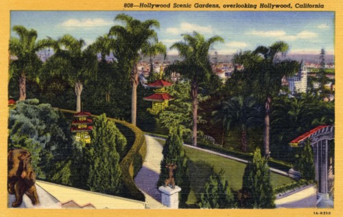 Hollywood Scenic Gardens, overlooking Hollywood, Los Angeles, California, USA, 1931. Artist: Unknown