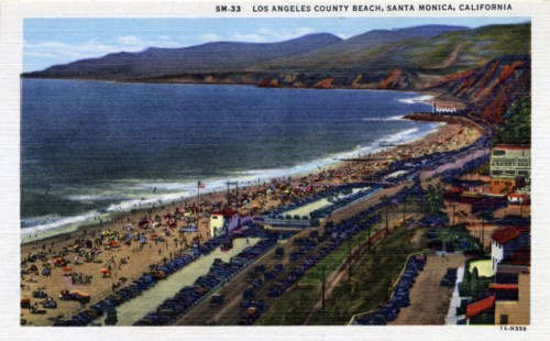 Los Angeles County Beach, Santa Monica, California, USA, 1931. Artist: Unknown