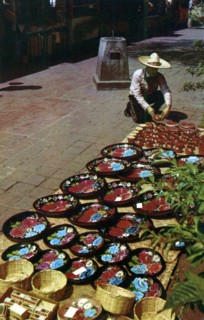 Sidewalk merchant, Olvera Street, Los Angeles, California, USA, 1953. Artist: Unknown