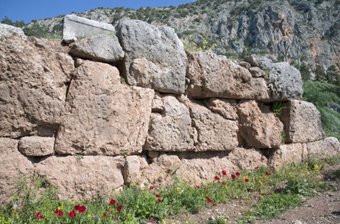 The walls of Delphi, Greece. Artist: Samuel Magal