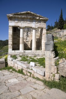 The Treasury of Athens, Delphi, Greece. Artist: Samuel Magal