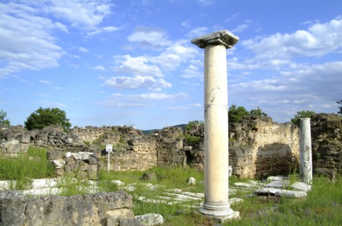 A portico in Edessa, Greece. Artist: Samuel Magal