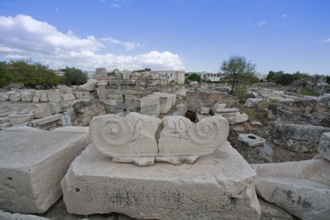 The Great Propylaea at Eleusis, Greece. Artist: Samuel Magal