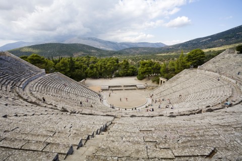 The Greek theatre at Epidauros, Greece. Artist: Samuel Magal