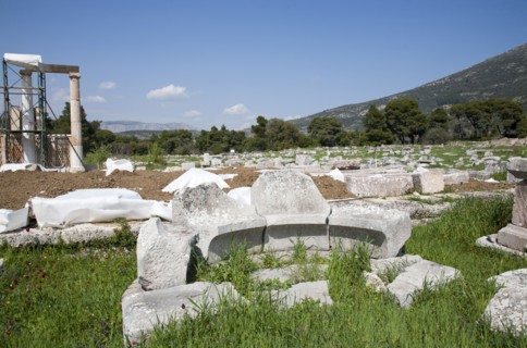 An exedra in Epidauros, Greece. Artist: Samuel Magal