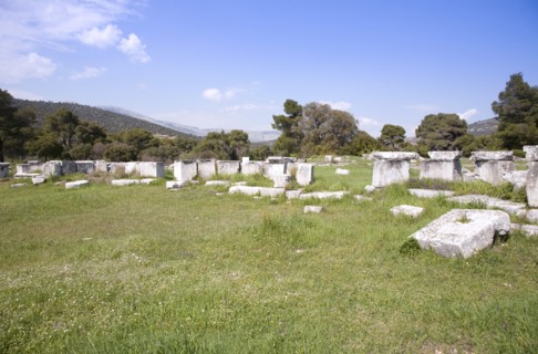 The Sacred Square at Epidauros, Greece. Artist: Samuel Magal