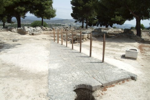 The stadium at Isthmia, Greece. Artist: Samuel Magal