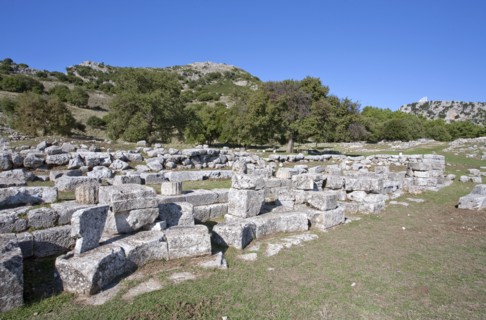 An exedra in Kassope, Greece. Artist: Samuel Magal
