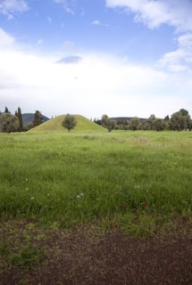 The burial mound of the Athenians at Maratona (Marathonas), Greece. Artist: Samuel Magal