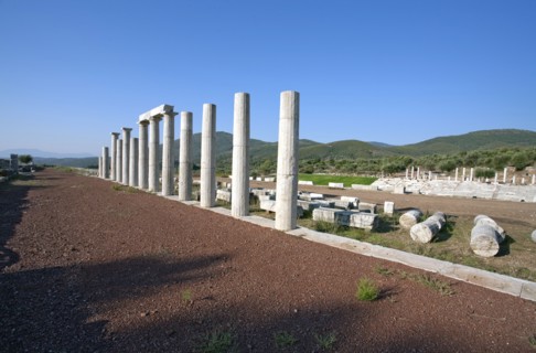 Stoas of the gymnasium at Messene, Greece. Artist: Samuel Magal