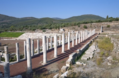 Stoas of the gymnasium at Messene, Greece. Artist: Samuel Magal