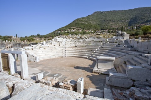 The odeon of the asclepeion at Messene, Greece. Artist: Samuel Magal