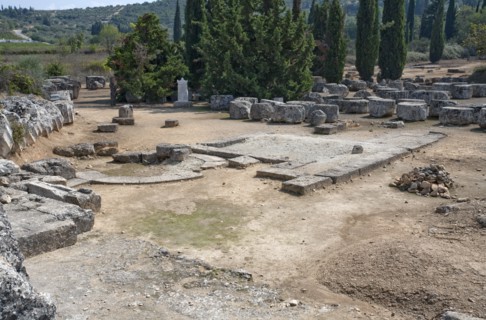 The Altar of Zeus at Nemea, Greece. Artist: Samuel Magal
