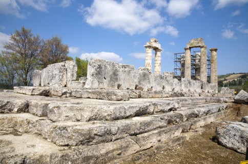 The Temple of Zeus at Nemea, Greece. Artist: Samuel Magal