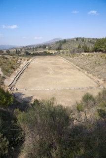 The stadium at Nemea, Greece. Artist: Samuel Magal
