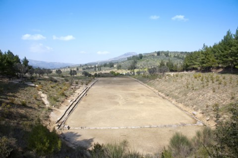 The stadium at Nemea, Greece. Artist: Samuel Magal