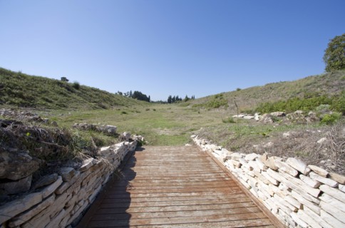 The stadium at Nikopolis, Greece. Artist: Samuel Magal