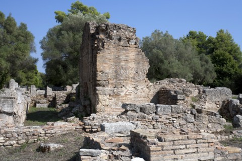 The east baths at Olympia, Greece. Artist: Samuel Magal