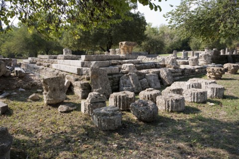 A Hellenistic propylon in Olympia, Greece. Artist: Samuel Magal