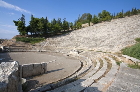 A theatre in Argos, Greece. Artist: Samuel Magal